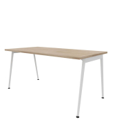 Schreibtisch X3, 75cm (H), 160x80cm (BxT), rechteckig, ulme / weiß
