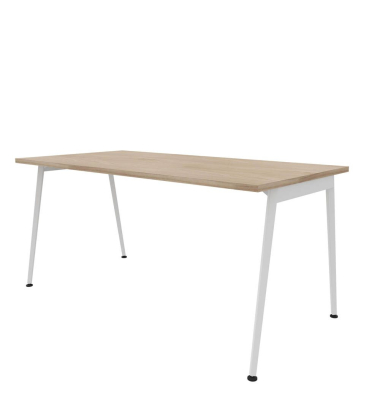 Schreibtisch X3, 75cm (H), 160x80cm (BxT), rechteckig, ulme / weiß