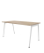 Schreibtisch X3, 75cm (H), 160x80cm (BxT), rechteckig, ulme / weiß