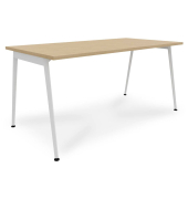 Schreibtisch X3, 75cm (H), 160x80cm (BxT), rechteckig, eiche / weiß