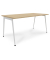 Schreibtisch X3, 75cm (H), 160x80cm (BxT), rechteckig, eiche / weiß