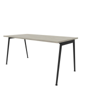Schreibtisch X3, 75cm (H), 160x80cm (BxT), rechteckig, beton / dunkelgrau
