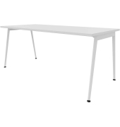 Schreibtisch X3, 75cm (H), 180x80cm (BxT), rechteckig, weiß / weiß