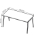 Schreibtisch X3, 75cm (H), 180x80cm (BxT), rechteckig, weiß / weiß