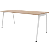 Schreibtisch X3, 75cm (H), 180x80cm (BxT), rechteckig, ulme / weiß