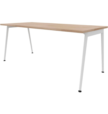 Schreibtisch X3, 75cm (H), 180x80cm (BxT), rechteckig, ulme / weiß
