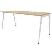 Schreibtisch X3, 75cm (H), 180x80cm (BxT), rechteckig, eiche / weiß
