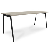 Schreibtisch X3, 75cm (H), 180x80cm (BxT), rechteckig, beton / dunkelgrau