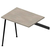 X3 Anbautisch grau rechteckig