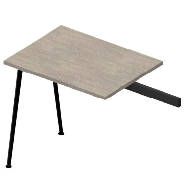 X3 Anbautisch grau rechteckig
