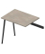 X3 Anbautisch grau rechteckig