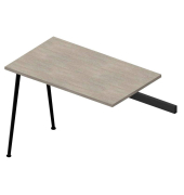 X3 Anbautisch grau rechteckig