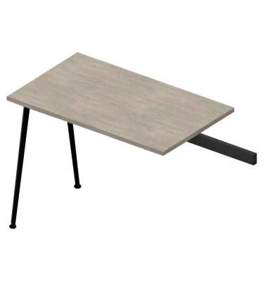 X3 Anbautisch grau rechteckig