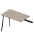 X3 Anbautisch grau rechteckig