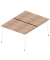 Doppelschreibtisch ohne X3AE8120/2WTS, 75cm (H), 120x164cm (BxT), rechteckig, ulme / weiß
