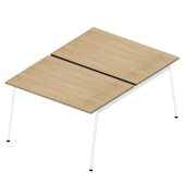 Doppelschreibtisch ohne X3AE8120/3DJF, 75cm (H), 120x164cm (BxT), rechteckig, eiche hell / weiß