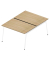 Doppelschreibtisch ohne X3AE8120/3DJF, 75cm (H), 120x164cm (BxT), rechteckig, eiche hell / weiß