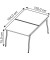 Doppelschreibtisch ohne X3AE8120/35NI, 75cm (H), 120x164cm (BxT), rechteckig, beton / dunkelgrau