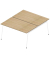 Doppelschreibtisch ohne X3AE8140/3DJF, 75cm (H), 140x164cm (BxT), rechteckig, eiche hell / weiß