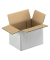 Faltkartons 597187 weiß, bis DIN A7+, innen 150x100x100mm, Wellpappe 1-wellig