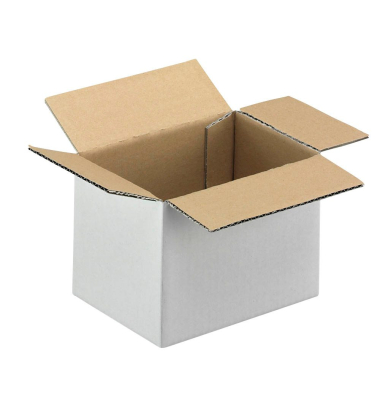 Faltkarton 597559 weiß, bis DIN A6+, innen 180x120x120mm, Wellpappe 1-wellig