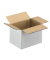 Faltkartons 597559 weiß, bis DIN A6+, innen 180x120x120mm, Wellpappe 1-wellig