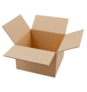 Faltkarton 690164 braun, bis DIN A5+, innen 225x225x150mm, Wellpappe 1-wellig