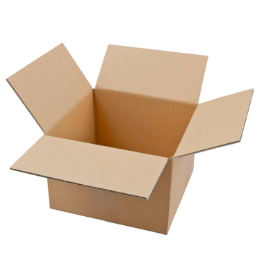 Faltkarton 690164 braun, bis DIN A5+, innen 225x225x150mm, Wellpappe 1-wellig