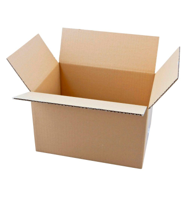 Faltkarton 690255 braun, bis DIN A4, innen 305x215x180mm, Wellpappe 1-wellig