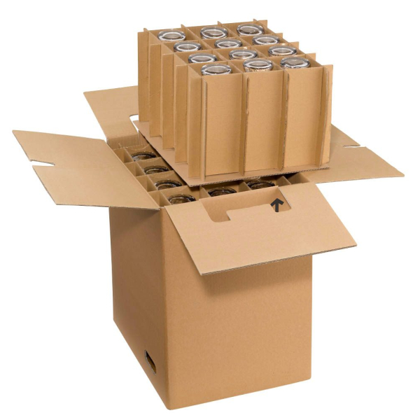 4255704301373 - Gläserkarton 803726 braun für 30kg Gläser innen 435x340x475mm Wellpappe 2-wellig 4255704301373 2 Stück 4255704301373 - Gläserkarton 803726 braun für 30kg Gläser innen 435x340x475mm Wellpappe 2-wellig 4255704301373 2 Stück