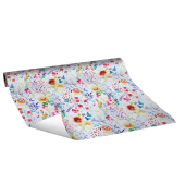 Geschenkpapier Blooms 509090, blumenwiese, 50cm x 20m, weiß/gelb/grün/blau