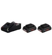 2x Werkzeugakku ProCORE Professional 1600A016GB Lithium-Ionen-Akku 4Ah 18Volt + Schnellladegerät GAL 18V-40 Professional
