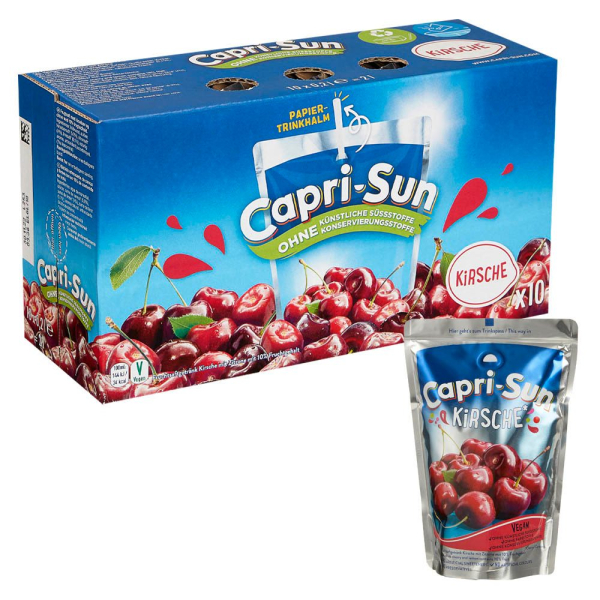 Capri-Sonne Fruchtsaftgetränk Kirsche 198706, 10 x 0,2 l Packung 4000177997000 Capri-Sonne 10 Stück