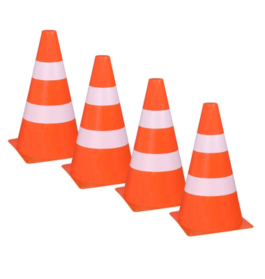 4 Spielzeug-Pylone orange