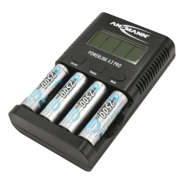 4013674144624 - ANSMANN POWERline 42 Pro - Batterieladegerät   -tester - (für 4xAA AAA) - 1800 mA (USB)