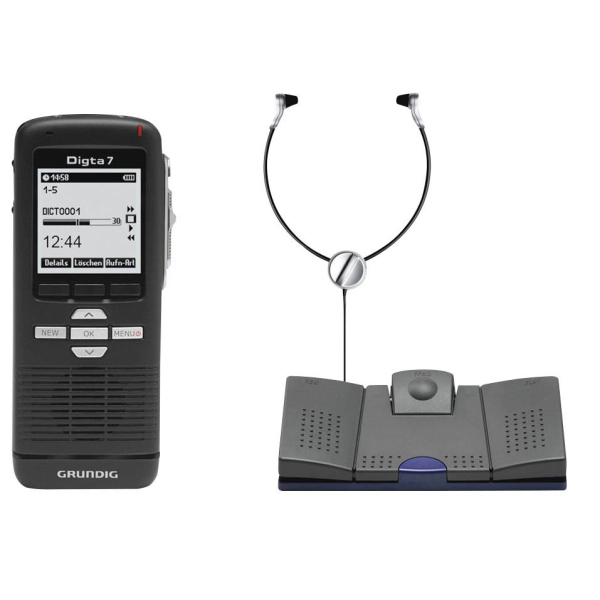 4013835534844 - GRUNDIG Digta 7 Starter Kit mit DigtaSoft One digitales Diktiergerät-Set 2 GB 4013835534844 - GRUNDIG Digta 7 Starter Kit mit DigtaSoft One digitales Diktiergerät-Set 2 GB