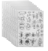 Prospekthüllen 071-2345-007, A3 transparent genarbt, oben offen, 0,08mm