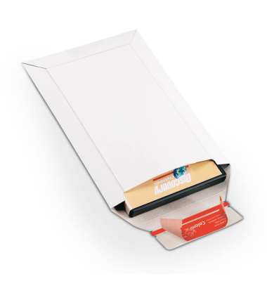 Versandtasche 170x245 mm A5 ohne Fenster Vollpappe weiß