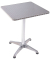 Bistrotisch 950364, 69cm (H), 60x60cm (BxT), quadratisch, silber / silber