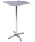 Bistrotisch 950364, 69cm (H), 60x60cm (BxT), quadratisch, silber / silber