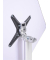 Bistrotisch 950364, 69cm (H), 60x60cm (BxT), quadratisch, silber / silber