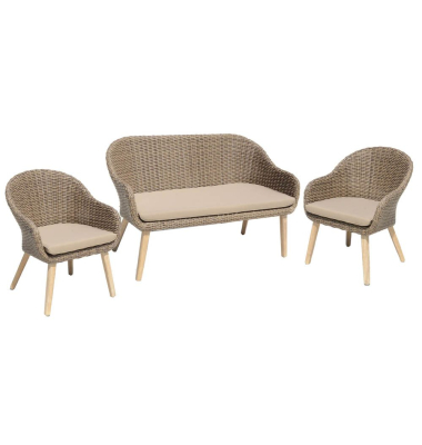 Lounge-Sessel-Set Garden Pleasure Pueblo braun