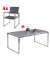Sitzgruppe Ava grau 305265-4 Tisch + 4 Stühle