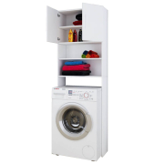 Jutas Waschmaschinenschrank weiß/weiß