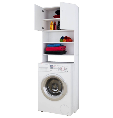 Jutas Waschmaschinenschrank weiß/weiß