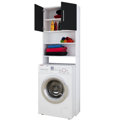 Jutas Waschmaschinenschrank weiß/weiß
