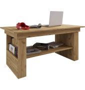 Couchtisch Kobila, 52,5-59cm (H), 157x65cm (BxT), rechteckig, eiche / braun