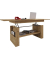 Couchtisch Kobila, 52,5-59cm (H), 157x65cm (BxT), rechteckig, eiche / braun