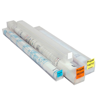 Teleskop-Versandhülse 9703-00058 weiß, bis DIN A0, innen 600-1145x45x45mm, viereckig, Kunststoff