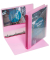 Präsentationsringbuch 9330-00787, A4 4 Ringe Kunststoff, 1 Außentasche, 1 Innentasche, rot-transparent